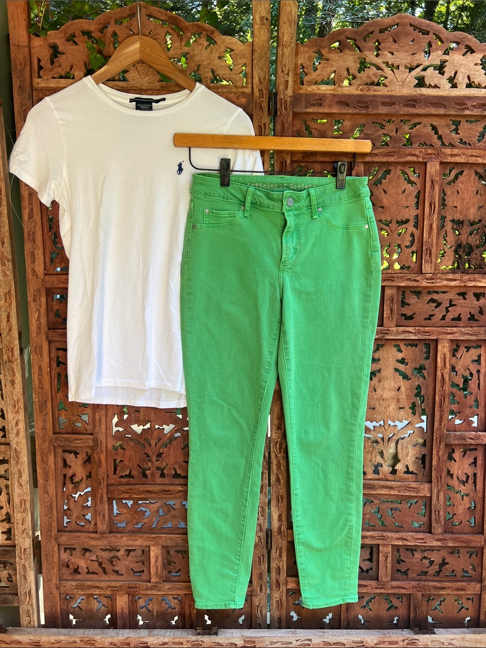 Articles Of Society Neon Green Skinny Jeans